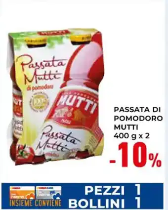 Spazio Conad PASSATA DI POMODORO MUTTI 400 g x 2 offerta