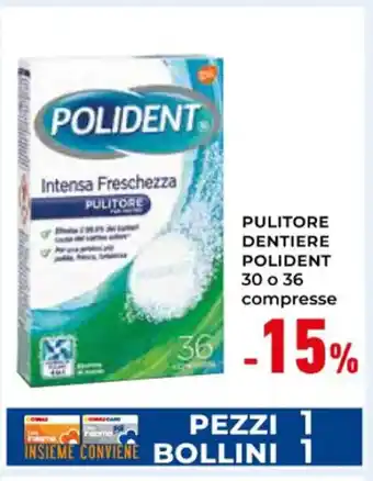 PULITORE DENTIERE POLIDENT 30 o 36 compresse