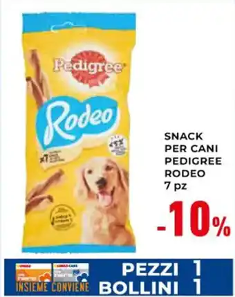 Spazio Conad SNACK PER CANI PEDIGREE RODEO 7 pz offerta