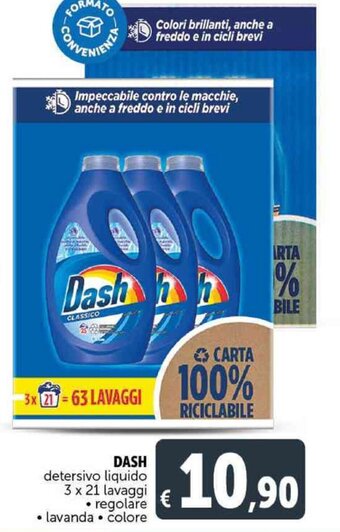 Deco Supermercati Dash detersivo liquido 3 x 21 lavaggi offerta