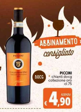 Deco Supermercati PICCINI chianti docg collezione oro cl 75 offerta