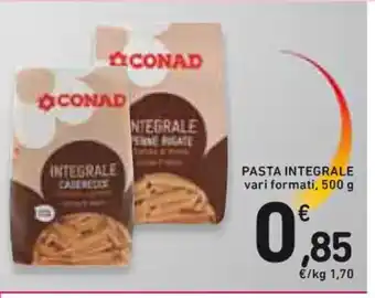 Spazio Conad PASTA INTEGRALE vari formati, 500 g offerta