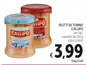 Spazio Conad FILETTI DI TONNO CALLIPO 114 G offerta