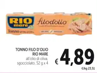 Spazio Conad TONNO FILO D'OLIO RIO MARE 52 G X 4 offerta