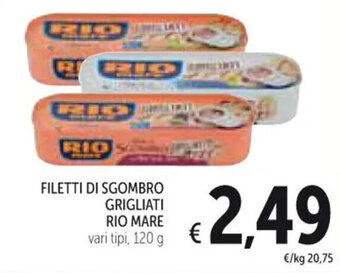 Spazio Conad FILETTI DI SGOMBRO GRIGLIATI RIO MARE 120 G offerta