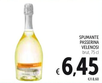 Spazio Conad SPUMANTE PASSERINA VELENOSI brut, 75 cl offerta