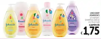 Spazio Conad LINEA BABY JOHNSON'S SHAMPOO 300 ml offerta