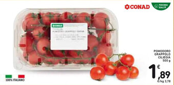 Spazio Conad POMODORO GRAPPOLO CILIEGIA 500 g offerta