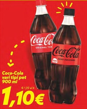 Iper Super Conveniente Coca-Cola vari tipi pet 900 ml offerta