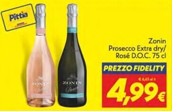 Iper Super Conveniente Zonin Prosecco Extra dry/ Rosé D.O.C. 75 cl offerta