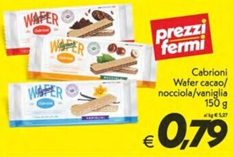 Iper Super Conveniente Cabrioni Wafer cacao/ nocciola/vaniglia 150 g offerta