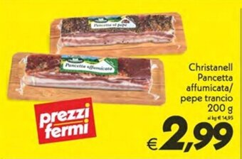 Iper Super Conveniente Christanell Pancetta affumicata/ pepe trancio 200 g offerta