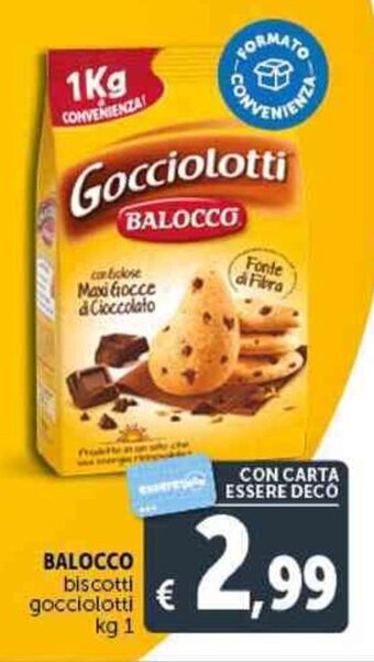 Deco Supermercati BALOCCO biscotti gocciolotti kg 1 offerta