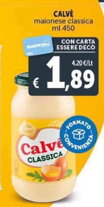 Deco Supermercati CALVÈ maionese classica ml 450 offerta