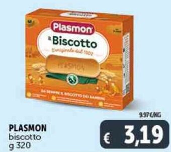 Deco Supermercati PLASMON biscotto g 320 offerta