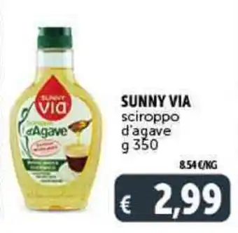 Deco Supermercati SUNNY VIA sciroppo d'agave g 350 offerta