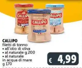 Deco Supermercati CALLIPO filetti di tonno all'olio di oliva offerta