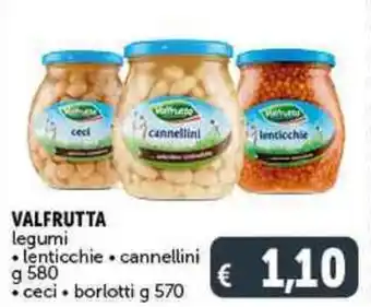 Deco Supermercati VALFRUTTA legumi lenticchie. cannellini g 580 offerta