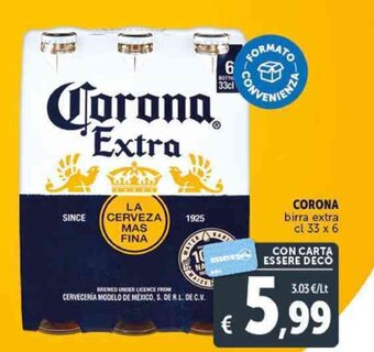 Deco Supermercati CORONA birra extra cl 33 x 6 offerta