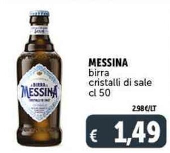 Deco Supermercati MESSINA birra cristalli di sale cl 50 offerta