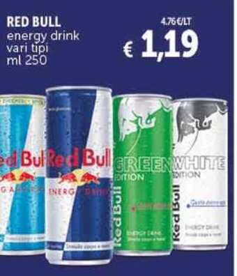Deco Supermercati RED BULL energy drink vari tipi ml 250 offerta
