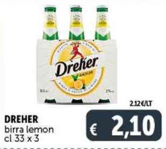 Deco Supermercati DREHER birra lemon cl 33 x 3 offerta
