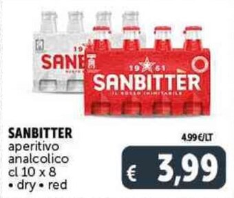 Deco Supermercati SANBITTER aperitivo analcolico cl 10 x 8 offerta