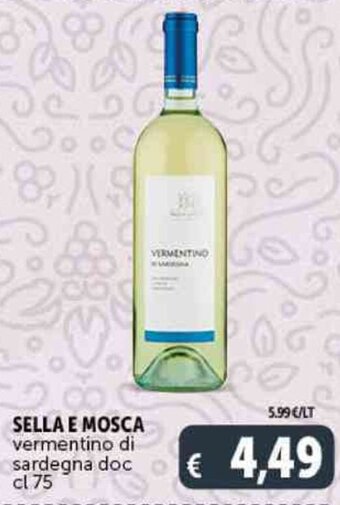 Deco Supermercati SELLA E MOSCA vermentino di sardegna doc cl 75 offerta