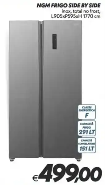 NGM FRIGO SIDE BY SIDE inox, total no frost, L905xP595xH 1770 cm