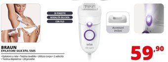 Comet BRAUN EPILATORE SILK EPIL 5505 offerta