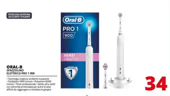 Comet ORAL-B SPAZZOLINO ELETTRICO PRO 1 900 offerta