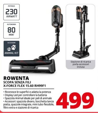 ROWENTA SCOPA SENZA FILI X-FORCE FLEX 15.60 RH99F1