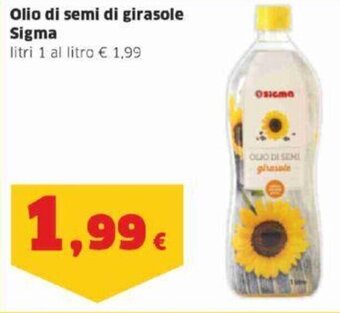 Sigma Olio di semi di girasole Sigma litri 1 offerta
