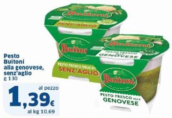 Sigma Pesto Buitoni alla genovese, senz'aglio g 130 offerta