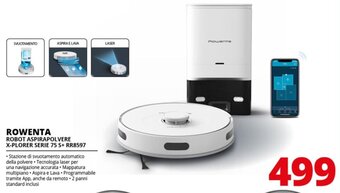 Comet ROWENTA ROBOT ASPIRAPOLVERE X-PLORER SERIE 75 S+ RR8597 offerta
