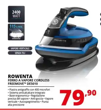 Comet ROWENTA FERRO A VAPORE CORDLESS FREEMOVE™ DE5010 offerta