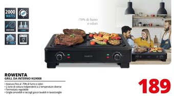 Comet ROWENTA GRILL DA INTERNO KG9008 offerta