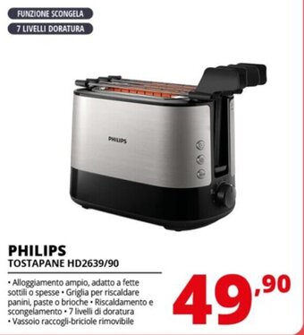 Comet PHILIPS TOSTAPANE HD2639/90 offerta