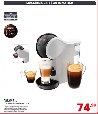 Comet NESCAFÉ MACCHINA CAFFÈ DOLCE GUSTO GENIO S EDG225.W offerta