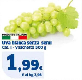 Sigma Uva bianca senza semi 500 g offerta