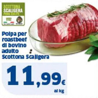 Sigma Polpa per roastbeef di bovino adulto Scottona Scaligera offerta