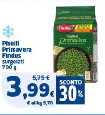 Sigma Piselli Primavera Findus surgelati 700 g offerta