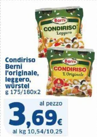 Sigma Condiriso Berni l'originale, leggero, würstel g 175/180 x 2 offerta