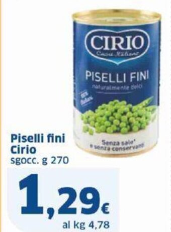 Sigma Piselli fini Cirio sgocc. g 270 offerta