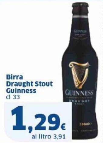 Sigma Birra Draught Stout Guinness cl 33 offerta