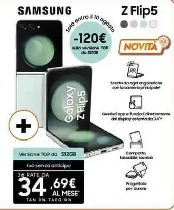 Expert SAMSUNG Z Flip5 NOVITÀ offerta