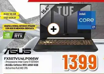 Expert Asus FX507VU4LP066W offerta