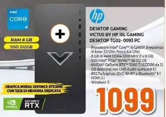 Expert hp DESKTOP GAMING VICTUS BY HP 15L GAMING DESKTOP TG02-0093 PC offerta