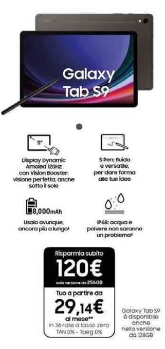 Expert Galaxy Tab S9 offerta