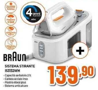Expert BRAUN SISTEMA STIRANTE IS3132WH offerta